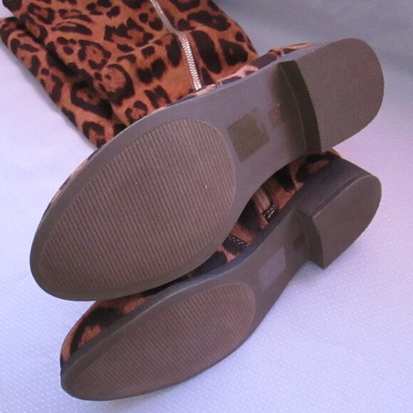 ANIMAL LEOPARD PRINT KNEE HIGH BOOTS; SZ 7 NEW - Picture 7 of 9